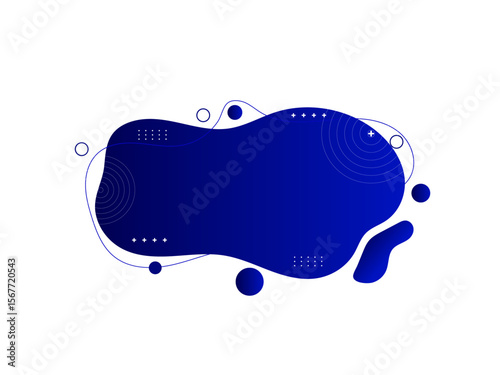 Modern Blue Abstract Fluid Shape Background