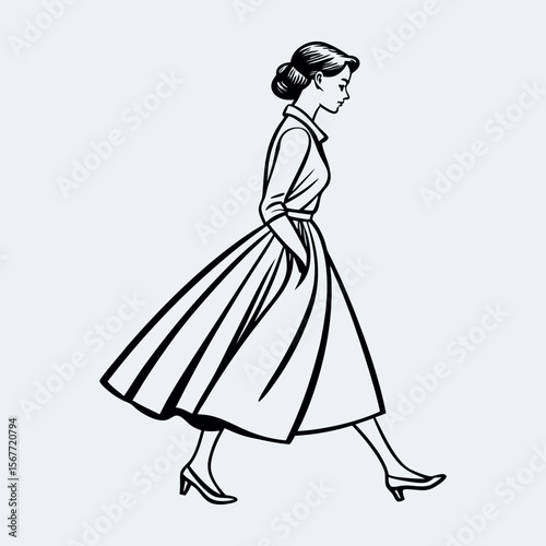 A lady's dress vector icon