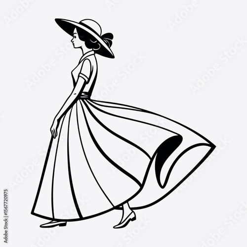 A lady's dress vector icon