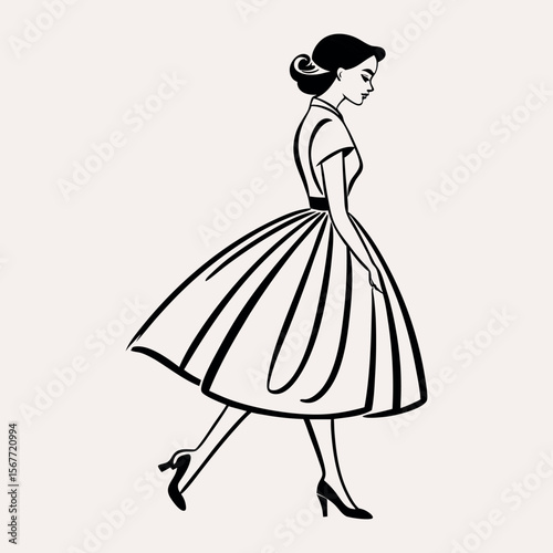 A lady's dress vector icon