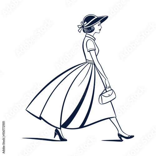 A lady's dress vector icon