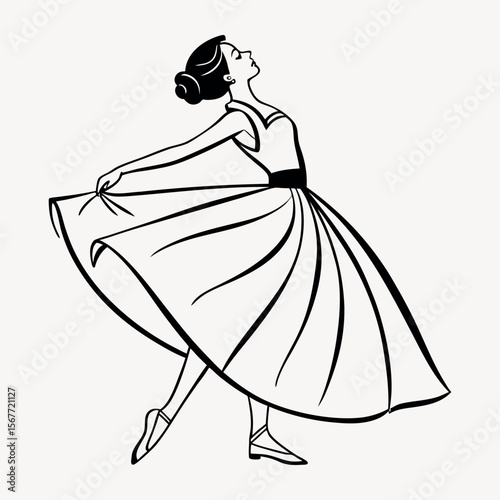 A lady's dress vector icon