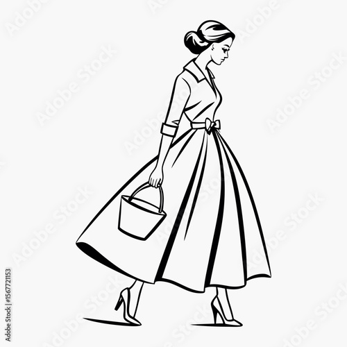 A lady's dress vector icon