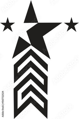 black and white stars