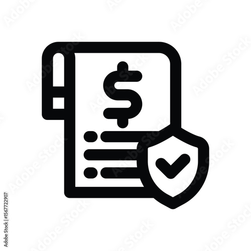 insurance line icon. Clean and minimalist vector icon for websites, mobile apps, presentations, and logos. Fully scalable and customizable for any project.