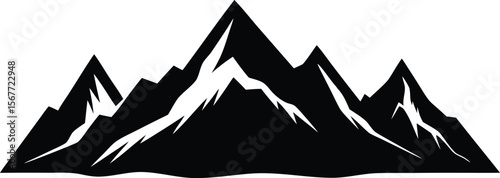 minimalist mountain range silhouette for modern wall art