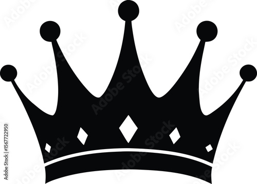 elegant king crown silhouette for classic artwork