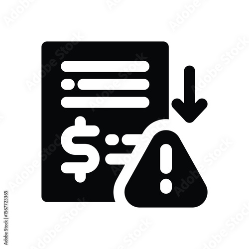 risk management glyph icon. Strong and solid vector icon for websites, mobile interfaces, presentations, and visual branding. High quality and easy to edit.