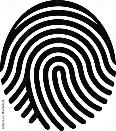 biometric fingerprint silhouette for digital security artwork
