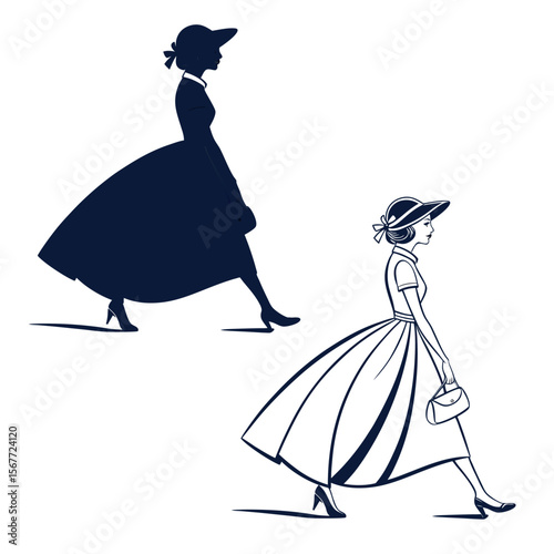 A lady's dress vector icon