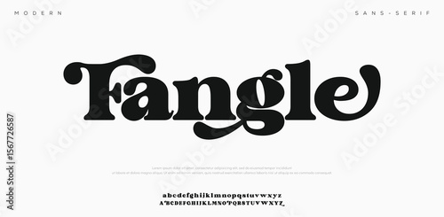 Fangle alphabet small letter a to z logo design