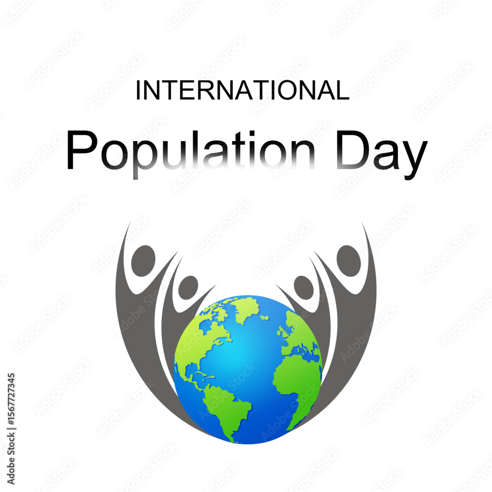Fototapeta premium Creative and modern EPS artwork for population education and outreach programs. Best suited for digital platforms, banners, and school projects on July 11.