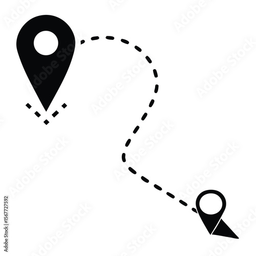 Map icon vector, location marker. Directional arrows for maps, GPS interfaces, and location based application. Location marker, diverse map pin vector icon.
