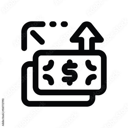 inflation line icon. Clean and minimalist vector icon for websites, mobile apps, presentations, and logos. Fully scalable and customizable for any project.