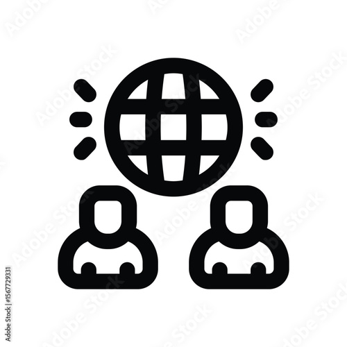 ethnography line icon. Clean and minimalist vector icon for websites, mobile apps, presentations, and logos. Fully scalable and customizable for any project.