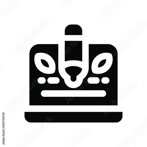 organic glyph icon. Strong and solid vector icon for websites, mobile interfaces, presentations, and visual branding. High quality and easy to edit.