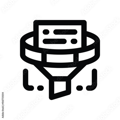 filtering line icon. Clean and minimalist vector icon for websites, mobile apps, presentations, and logos. Fully scalable and customizable for any project.