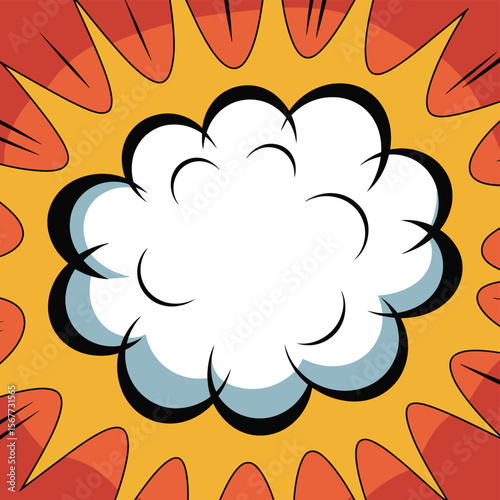 Retro Comic Book Explosion Pop Art Background