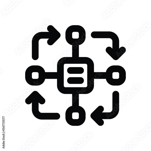 reinforcement learning line icon. Clean and minimalist vector icon for websites, mobile apps, presentations, and logos. Fully scalable and customizable for any project.