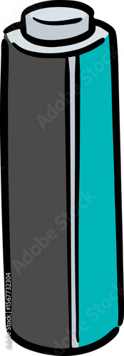 Illustration of alkaline battery
