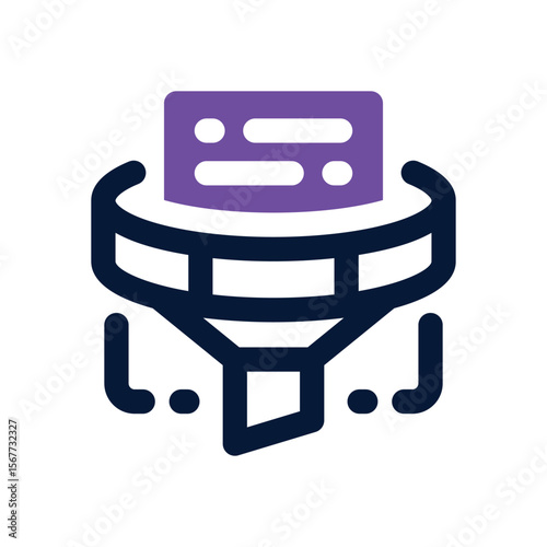 filtering duotone icon. Sleek and modern vector icon for websites, mobile apps, marketing materials, and corporate design. Fully scalable and ready to use.