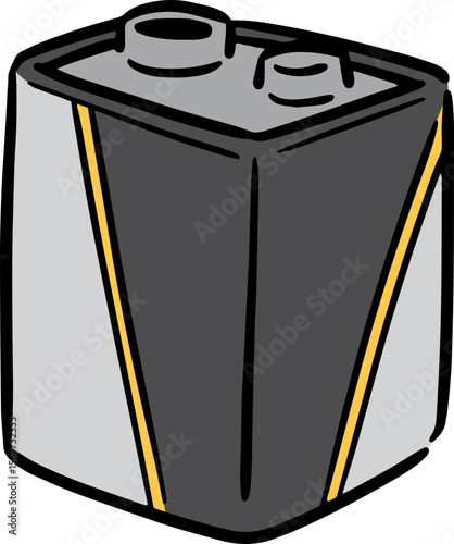 Illustration of alkaline battery

