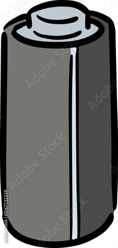 Illustration of alkaline battery
