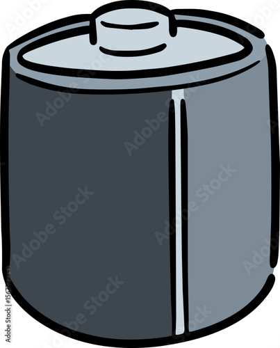 Illustration of alkaline battery
