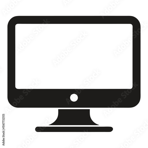 lcd monitor isolated on white