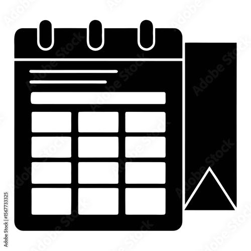 black calendar icon