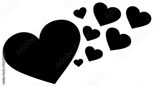 Heart and silhouette vector set featuring couples, families, and emotional poses blended with heart shapes, ideal for love, unity, care, health, and relationship concepts

