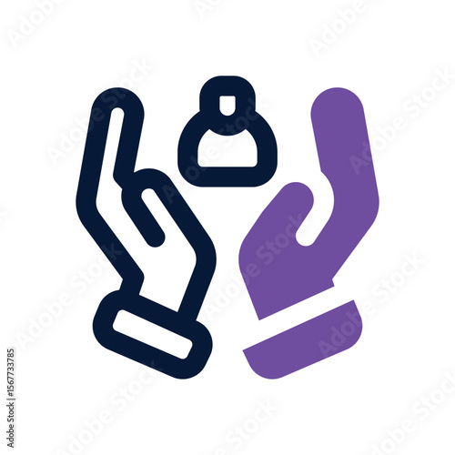 customer duotone icon. Sleek and modern vector icon for websites, mobile apps, marketing materials, and corporate design. Fully scalable and ready to use.