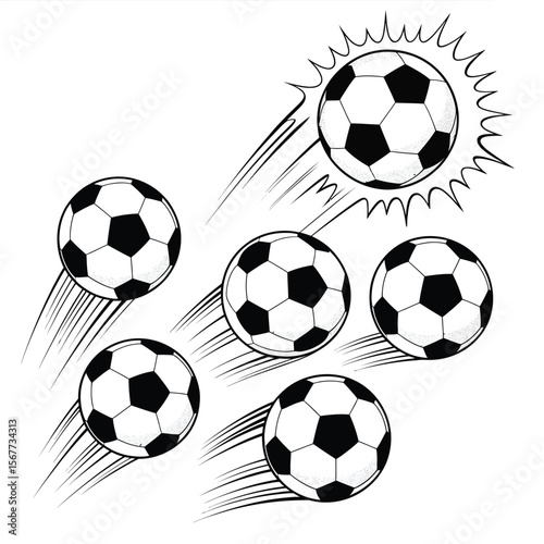 Soccer Balls in Motion Graphic Design