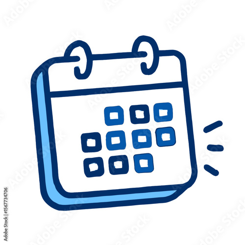 Calendar Icon Vector Illustration of a Monthly Planner