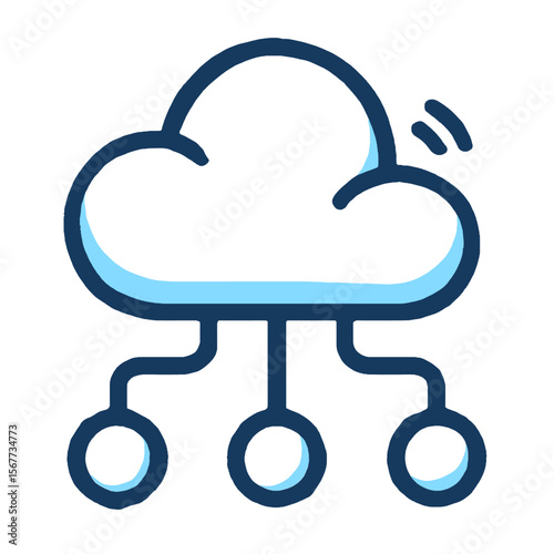 Cloud Computing Network Icon Scalable Vector Graphic