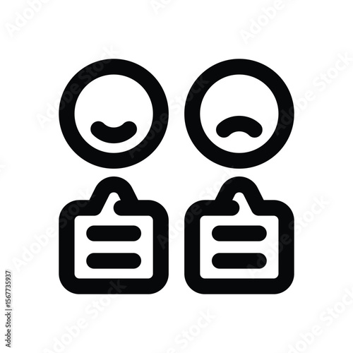 vote line icon. Clean and minimalist vector icon for websites, mobile apps, presentations, and logos. Fully scalable and customizable for any project.