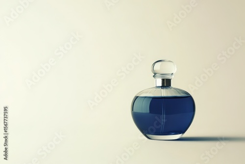 Elegant perfume bottle on a light background.