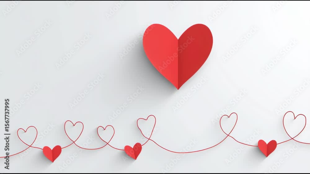 animated illustration of a red heart on a white background