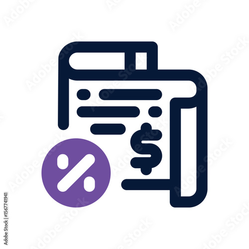 tax duotone icon. Sleek and modern vector icon for websites, mobile apps, marketing materials, and corporate design. Fully scalable and ready to use.