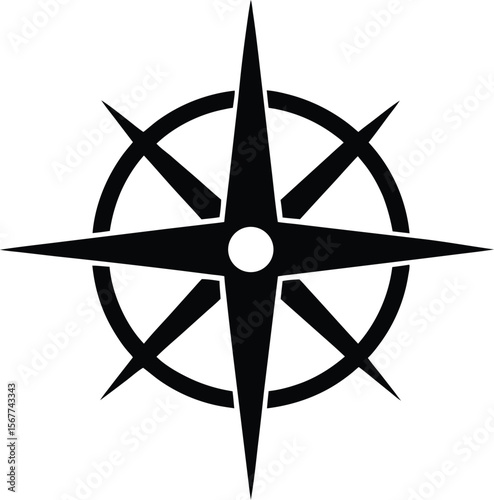 compass drawing tool icon silhouette on white back (1).eps