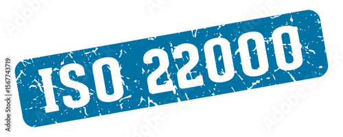 iso 22000 rectangular sign. iso 22000 stamp