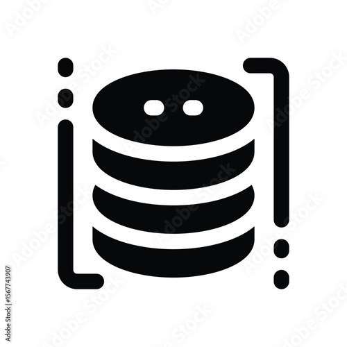 hosting glyph icon. Strong and solid vector icon for websites, mobile interfaces, presentations, and visual branding. High quality and easy to edit.