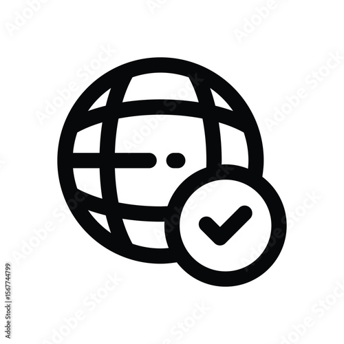 internet line icon. Clean and minimalist vector icon for websites, mobile apps, presentations, and logos. Fully scalable and customizable for any project.