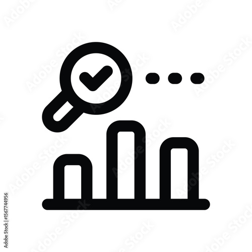 analysis line icon. Clean and minimalist vector icon for websites, mobile apps, presentations, and logos. Fully scalable and customizable for any project.