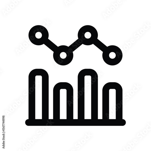 data analysis line icon. Clean and minimalist vector icon for websites, mobile apps, presentations, and logos. Fully scalable and customizable for any project.
