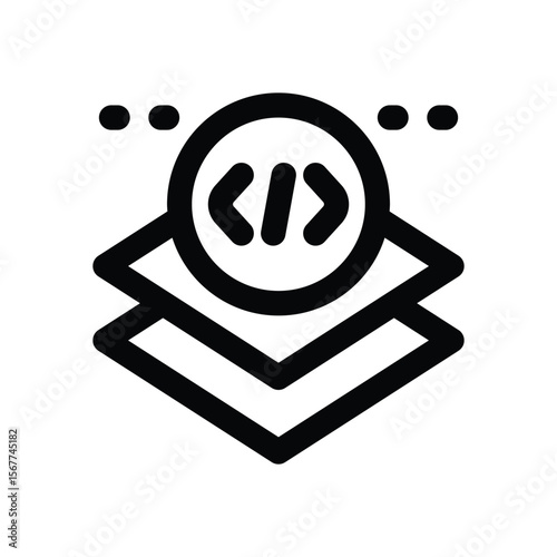 layer line icon. Clean and minimalist vector icon for websites, mobile apps, presentations, and logos. Fully scalable and customizable for any project.