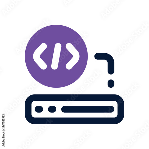coding duotone icon. Sleek and modern vector icon for websites, mobile apps, marketing materials, and corporate design. Fully scalable and ready to use.