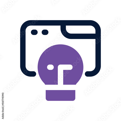 bulb duotone icon. Sleek and modern vector icon for websites, mobile apps, marketing materials, and corporate design. Fully scalable and ready to use.