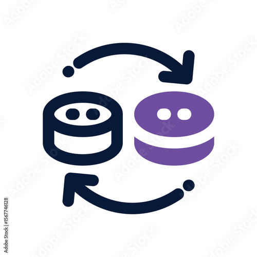 data sharing duotone icon. Sleek and modern vector icon for websites, mobile apps, marketing materials, and corporate design. Fully scalable and ready to use.