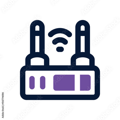 router duotone icon. Sleek and modern vector icon for websites, mobile apps, marketing materials, and corporate design. Fully scalable and ready to use.